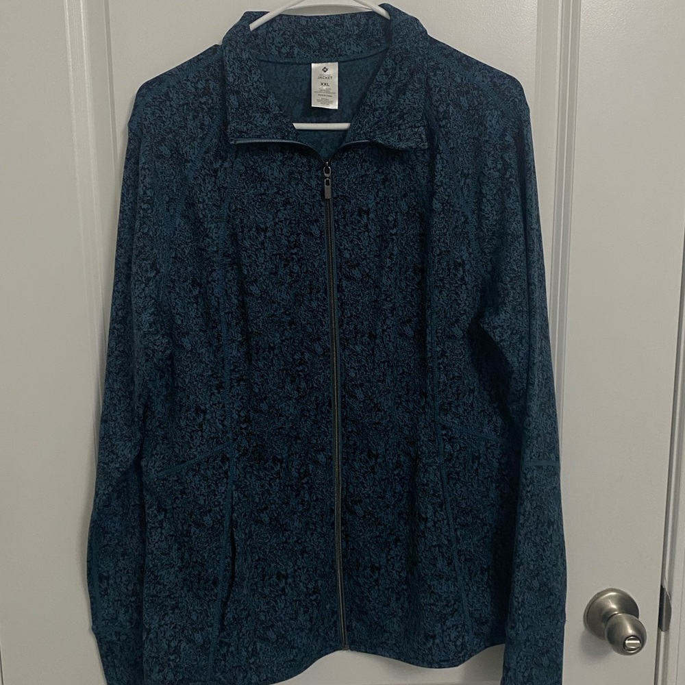 Textured JACKET Blue and Black Sport Jacket 2XL